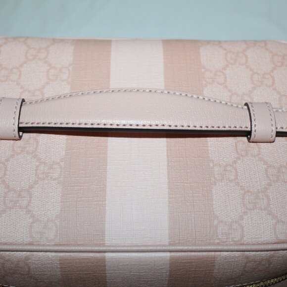 NWT Gucci Porter Cosmetic Toiletry Bag GG Supreme Web Ophidia Handle Case 811489 - Picture 3 of 9